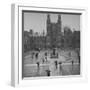 Eton Students in Traditional Tails and Striped Trousers, with Umbrellas, Standing in the Rain-Margaret Bourke-White-Framed Photographic Print