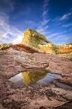 Sandstone Monolith & Reflection-eTrayne-Photographic Print