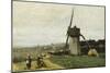 Etretat-A Windmill-Jean-Baptiste-Camille Corot-Mounted Giclee Print