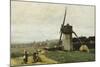 Etretat-A Windmill-Jean-Baptiste-Camille Corot-Mounted Giclee Print