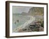 Etretat, Beach and the Porte D'Amont, 1883-Claude Monet-Framed Giclee Print