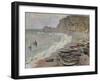 Etretat, Beach and the Porte D'Amont, 1883-Claude Monet-Framed Giclee Print