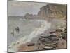 Etretat, Beach and the Porte D'Amont, 1883-Claude Monet-Mounted Giclee Print