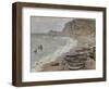 Etretat, Beach and the Porte D'Amont, 1883-Claude Monet-Framed Giclee Print