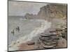 Etretat, Beach and the Porte D'Amont, 1883-Claude Monet-Mounted Giclee Print