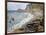 Etretat, Beach and the Porte D'Amont-Claude Monet-Framed Art Print