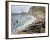 Etretat, Beach and the Porte D'Amont-Claude Monet-Framed Art Print