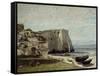 Etretat Cliffs-Gustave Courbet-Framed Stretched Canvas