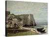 Etretat Cliffs-Gustave Courbet-Stretched Canvas