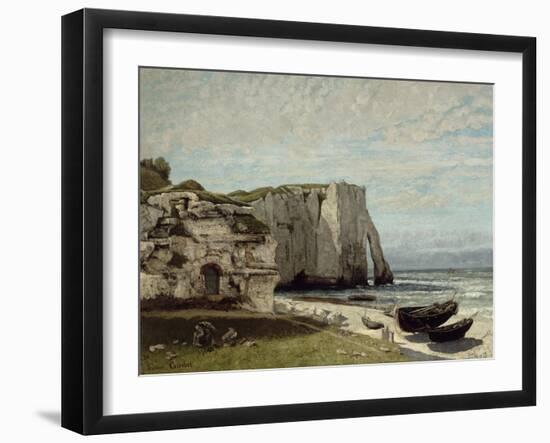 Etretat Cliffs-Gustave Courbet-Framed Giclee Print
