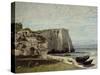 Etretat Cliffs-Gustave Courbet-Stretched Canvas