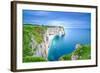 Etretat, La Manneporte Natural Rock Arch Wonder, Cliff and Beach. Long Exposure Photography. Norman-stevanzz-Framed Photographic Print