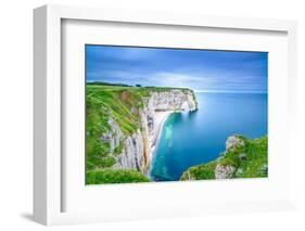 Etretat, La Manneporte Natural Rock Arch Wonder, Cliff and Beach. Long Exposure Photography. Norman-stevanzz-Framed Photographic Print