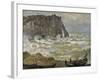 Etretat, mer agitée-Claude Monet-Framed Giclee Print