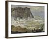 Etretat, mer agitée-Claude Monet-Framed Giclee Print