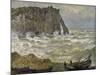Etretat, mer agitée-Claude Monet-Mounted Giclee Print