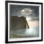 Etretat (Seine-Maritime, France), Cliff and Effects of the Moon, Circa 1860-Leon, Levy et Fils-Framed Photographic Print