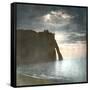 Etretat (Seine-Maritime, France), Cliff and Effects of the Moon, Circa 1860-Leon, Levy et Fils-Framed Stretched Canvas