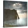 Etretat (Seine-Maritime, France), Cliff and Effects of the Moon, Circa 1860-Leon, Levy et Fils-Stretched Canvas