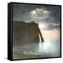 Etretat (Seine-Maritime, France), Cliff and Effects of the Moon, Circa 1860-Leon, Levy et Fils-Framed Stretched Canvas