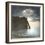 Etretat (Seine-Maritime, France), Cliff and Effects of the Moon, Circa 1860-Leon, Levy et Fils-Framed Photographic Print