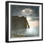 Etretat (Seine-Maritime, France), Cliff and Effects of the Moon, Circa 1860-Leon, Levy et Fils-Framed Photographic Print