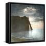 Etretat (Seine-Maritime, France), Cliff and Effects of the Moon, Circa 1860-Leon, Levy et Fils-Framed Stretched Canvas