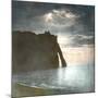 Etretat (Seine-Maritime, France), Cliff and Effects of the Moon, Circa 1860-Leon, Levy et Fils-Mounted Photographic Print