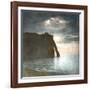 Etretat (Seine-Maritime, France), Cliff and Effects of the Moon, Circa 1860-Leon, Levy et Fils-Framed Photographic Print