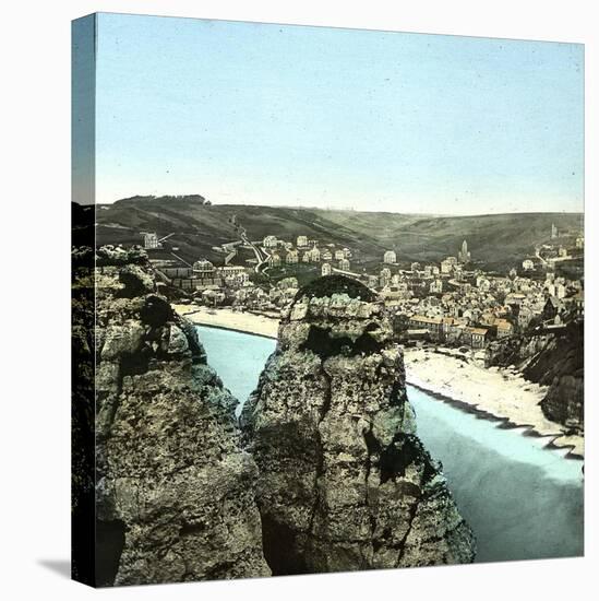 Etretat (Seine-Maritime, France), Overview from Fort Frefosse, Circa 1860-Leon, Levy et Fils-Stretched Canvas