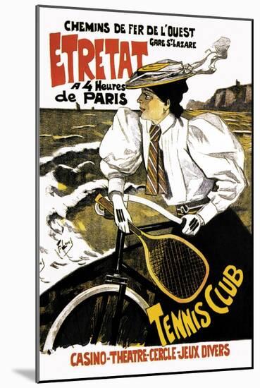 Etretat Tennis Club-Ferdinand Lunel-Mounted Art Print