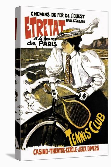 Etretat Tennis Club-Ferdinand Lunel-Stretched Canvas
