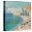 Étretat: the Beach and the Falaise D'amont, 1885 (Oil on Canvas)-Claude Monet-Stretched Canvas