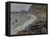 Etretat, The Beach, c.1883-Claude Monet-Framed Stretched Canvas