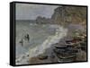 Etretat, The Beach, c.1883-Claude Monet-Framed Stretched Canvas