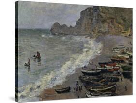 Etretat, The Beach, c.1883-Claude Monet-Stretched Canvas