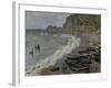 Etretat, The Beach, c.1883-Claude Monet-Framed Giclee Print