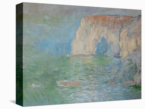 Etretat, the Cliff, Reflections on Water; 1885-Claude Monet-Stretched Canvas