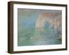 Etretat, the Cliff, Reflections on Water; 1885-Claude Monet-Framed Giclee Print