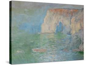 Etretat, the Cliff, Reflections on Water; 1885-Claude Monet-Stretched Canvas