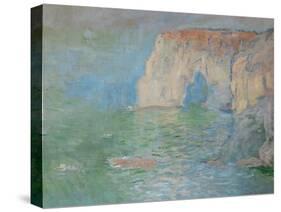 Etretat, the Cliff, Reflections on Water; 1885-Claude Monet-Stretched Canvas