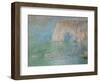 Etretat, the Cliff, Reflections on Water; 1885-Claude Monet-Framed Giclee Print