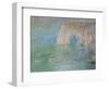 Etretat, the Cliff, Reflections on Water; 1885-Claude Monet-Framed Giclee Print