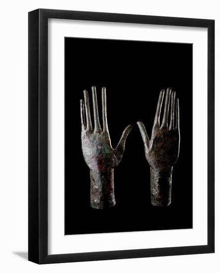 Etruscan Art : Two Hands - Bronze Sculpture-null-Framed Photographic Print