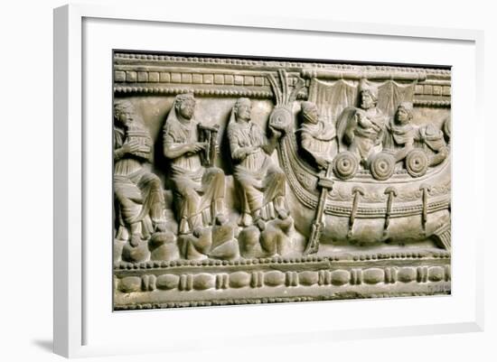 Etruscan Bas-Relief of a Sarcophagus Depicting Ulysses-null-Framed Photographic Print