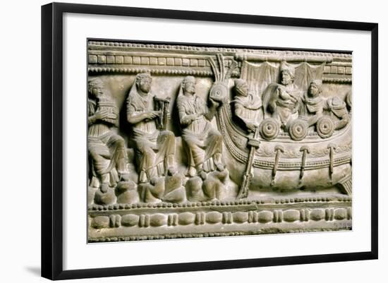 Etruscan Bas-Relief of a Sarcophagus Depicting Ulysses-null-Framed Photographic Print