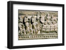 Etruscan Bas-Relief of a Sarcophagus Depicting Ulysses-null-Framed Photographic Print