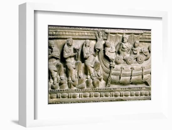 Etruscan Bas-Relief of a Sarcophagus Depicting Ulysses-null-Framed Photographic Print