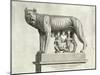 Etruscan Bronze of the She-Wolf Suckling Romulus and Remus, 5th Cent. BC, Capitoline Museum, c.1552-Antonio Lafreri-Mounted Giclee Print