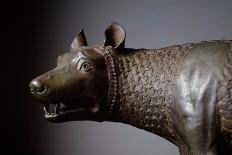 Capitoline Wolf (Detail of the Head) - Bronze Sculpture, 450-430 BC-Etruscan-Giclee Print